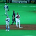 R9999006 Fukuoka - baseball - Un hawks sur la seconde base